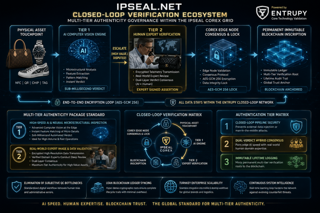 the Ipseal CoreX platform, powered by Entrupy