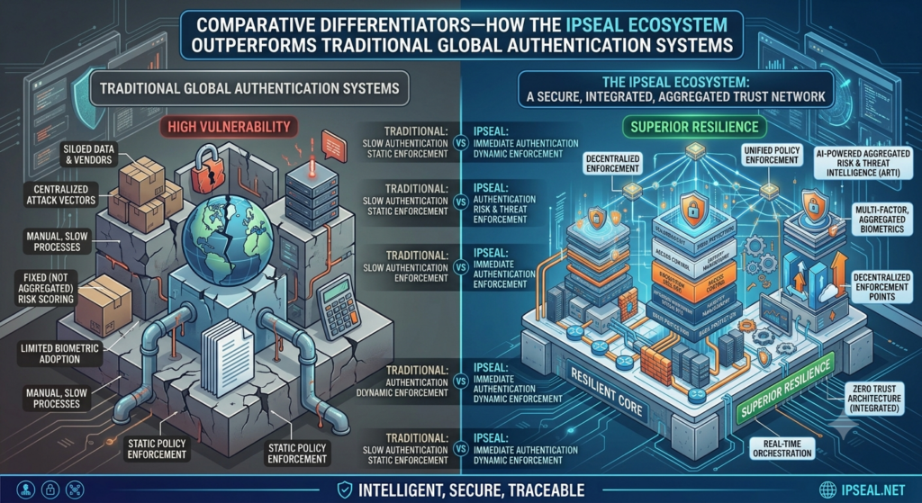 Comparative Differentiators—How the IPSEAL Ecosystem Outperforms Traditional Global Authentication Systems